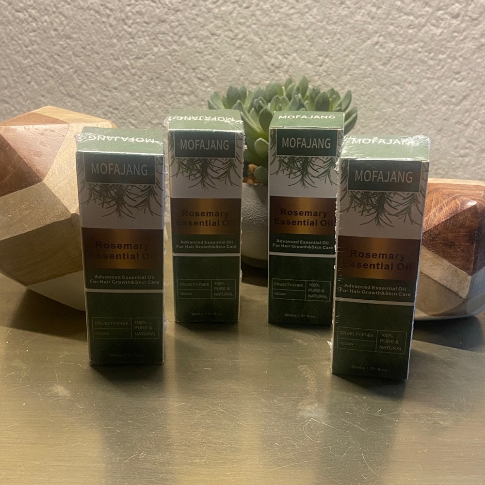Rosemary Essential Oil for Hair Growth & Skin Care Set of 4